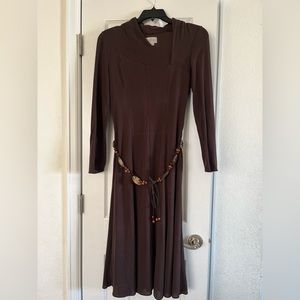 Adrianna Papell Long Sleeve A Line Dress